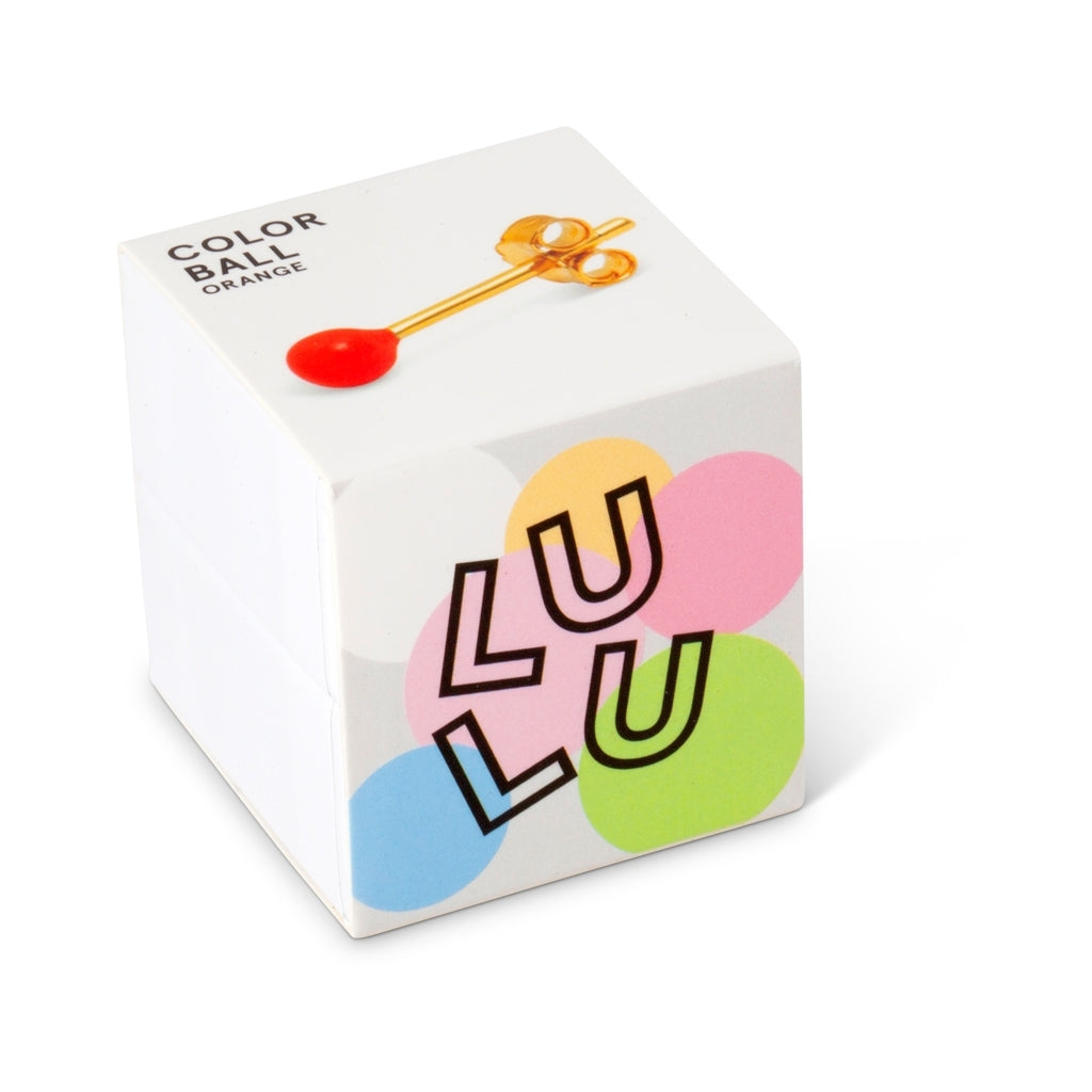 LULU Copenhagen Color Ball ørering 1 stk Ear stud, 1 pcs Orange