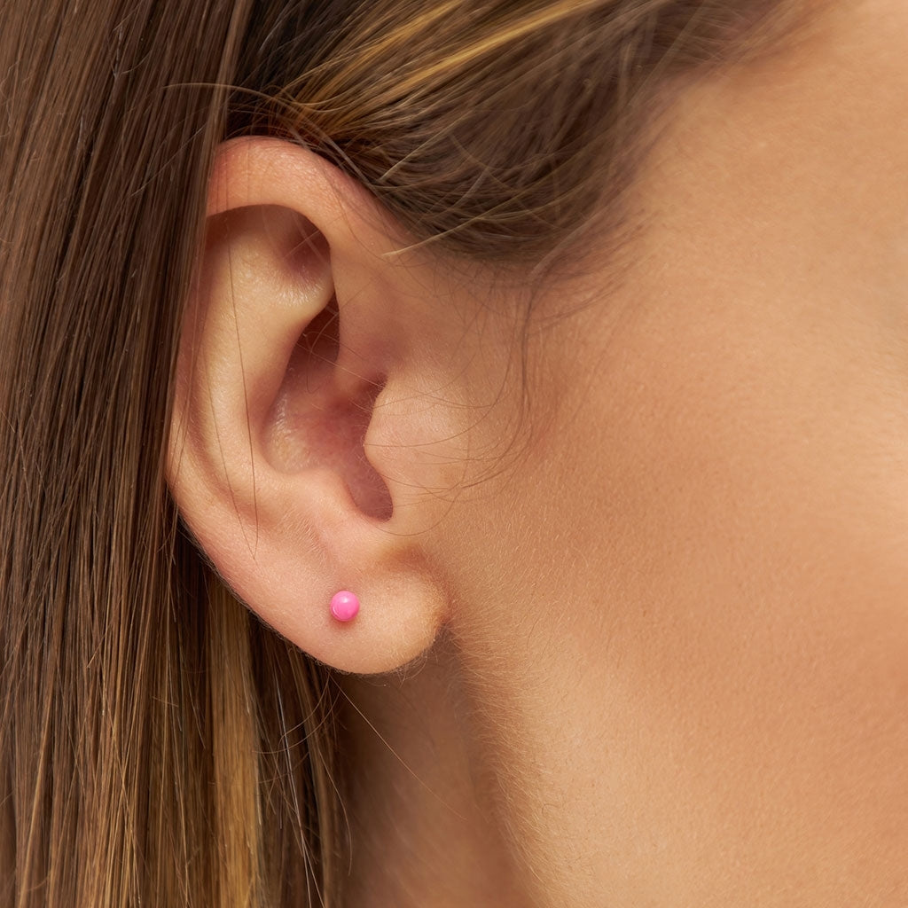 LULU Copenhagen Color Ball ørering 1 stk Ear stud, 1 pcs Pink