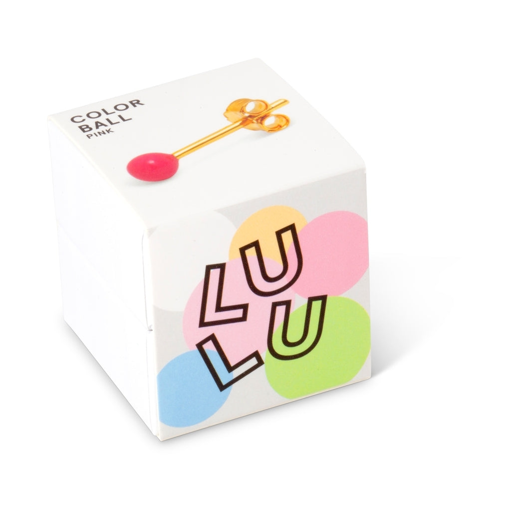 LULU Copenhagen Color Ball ørering 1 stk Ear stud, 1 pcs Pink