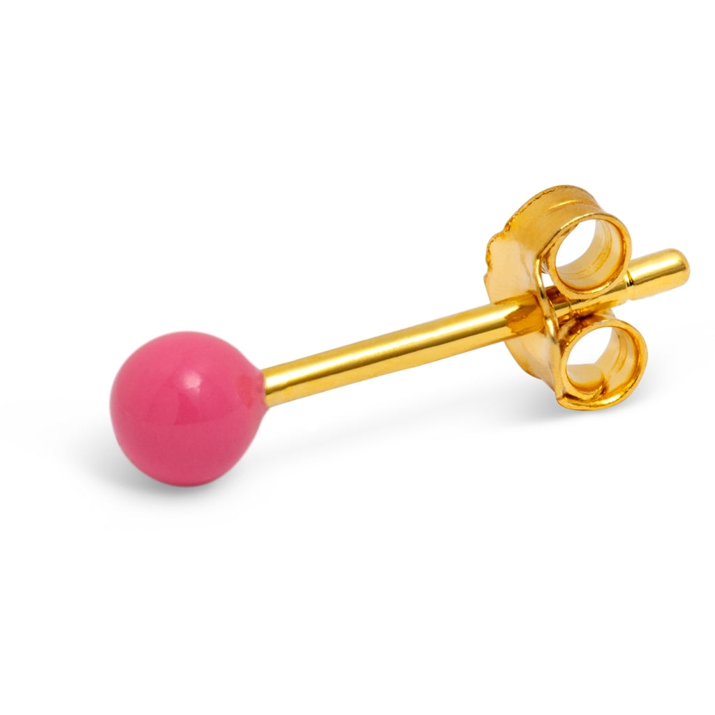 LULU Copenhagen Color Ball ørering 1 stk Ear stud, 1 pcs Pink