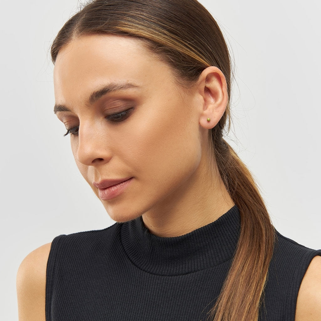 LULU Copenhagen Color Ball ørering 1 stk Ear stud, 1 pcs Willow Green