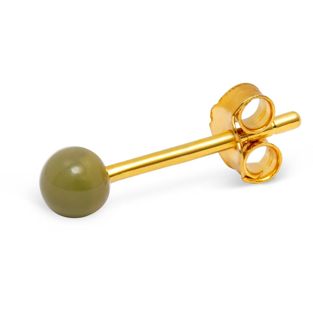 LULU Copenhagen Color Ball ørering 1 stk Ear stud, 1 pcs Willow Green