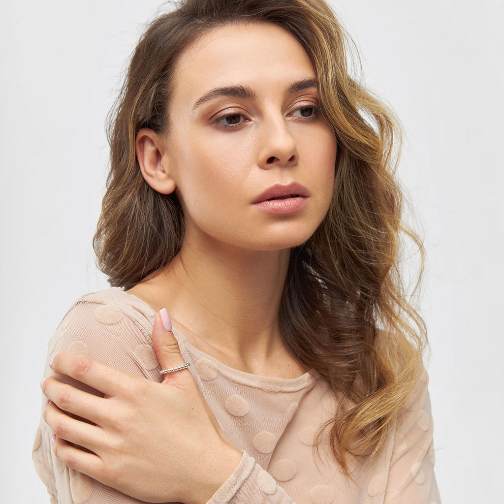 LULU Copenhagen Color Ball Ring Rings Sølv