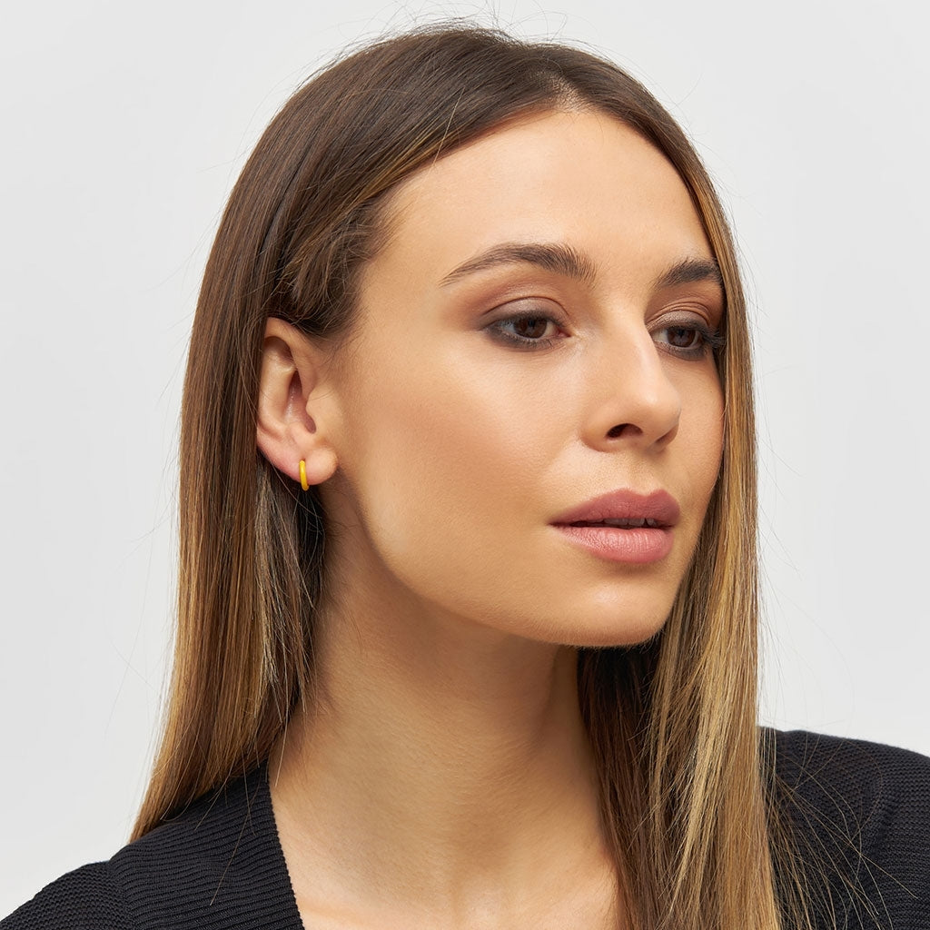 LULU Copenhagen Color Hoop 1 stk Hoops Gul