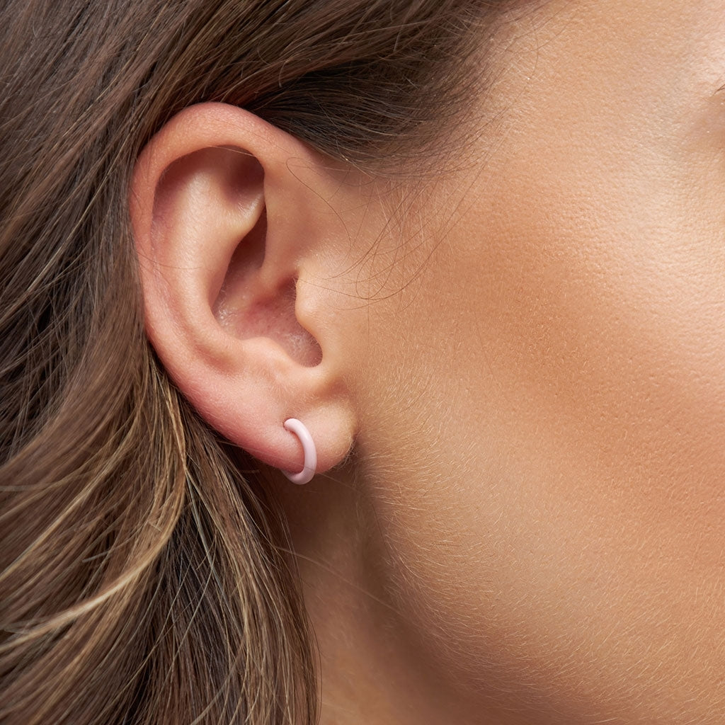 LULU Copenhagen Color Hoop 1 stk Hoops Lyserød