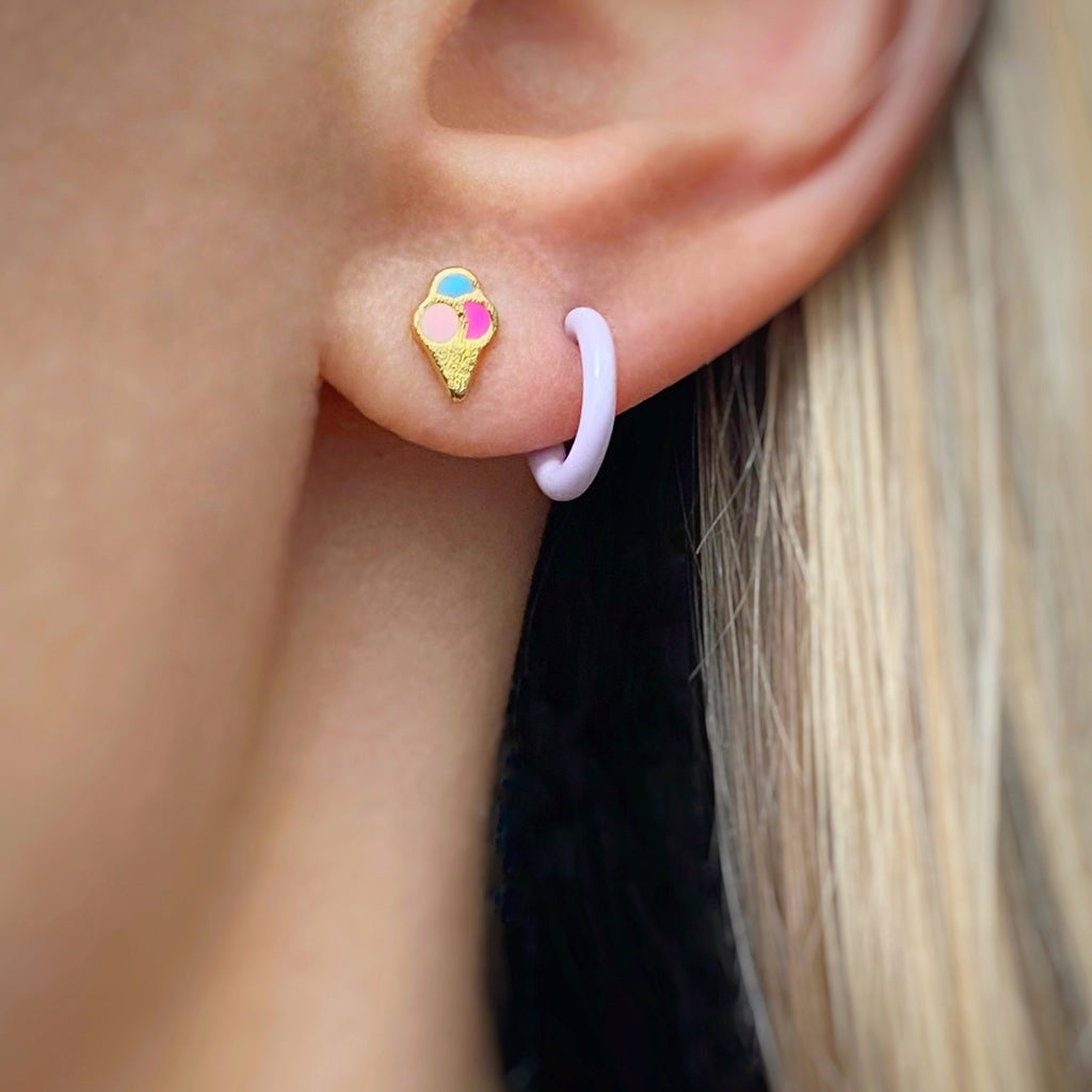 LULU Copenhagen Color Hoop 1 stk Hoops Lyserød