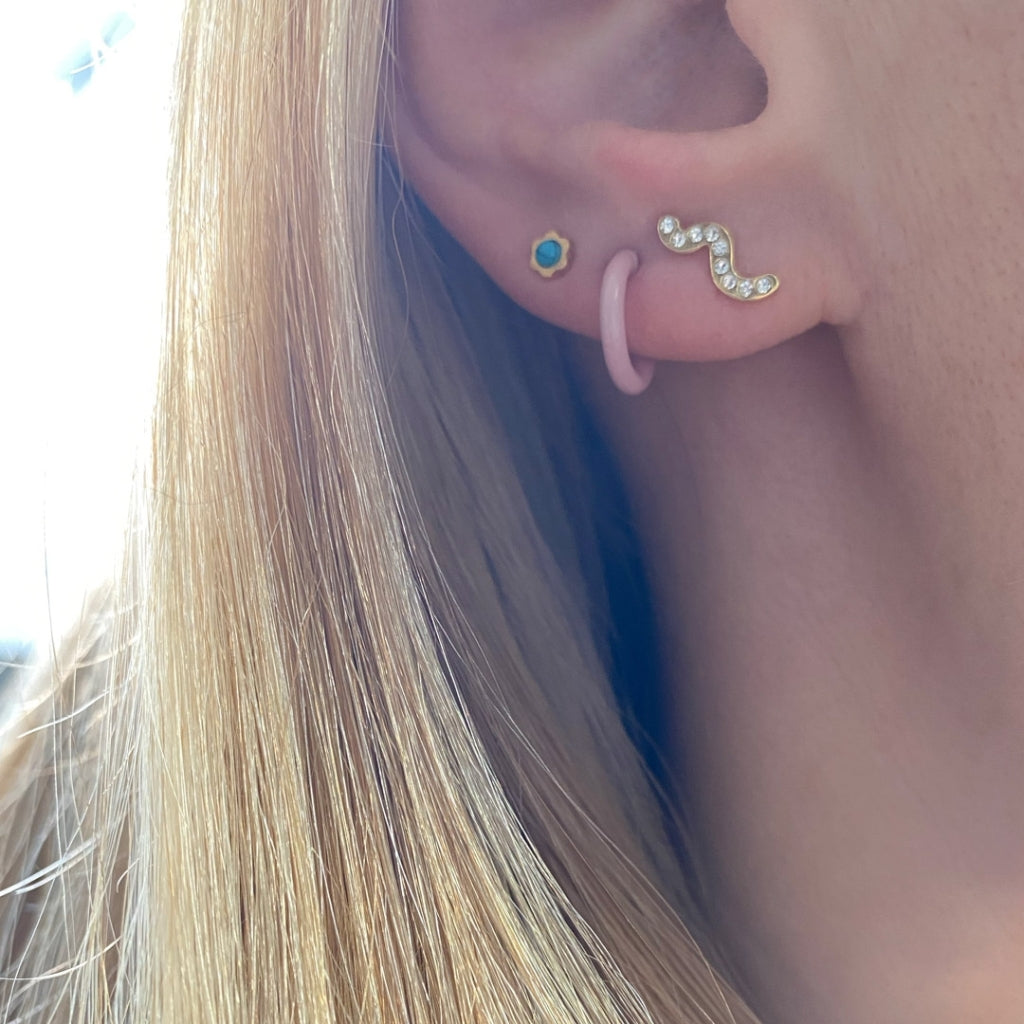 LULU Copenhagen Color Hoop 1 stk Hoops Lyserød