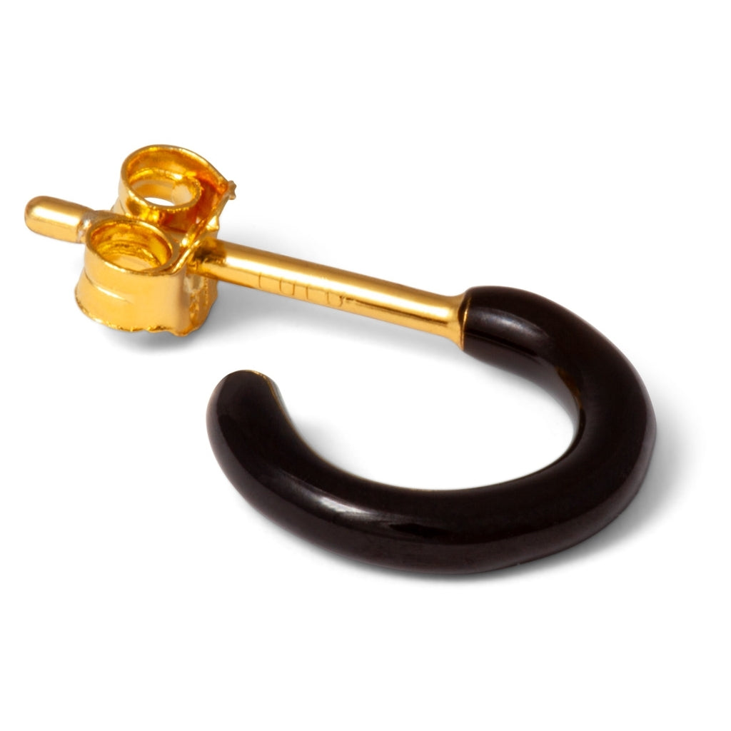 LULU Copenhagen Color Hoop 1 stk Hoops Sort