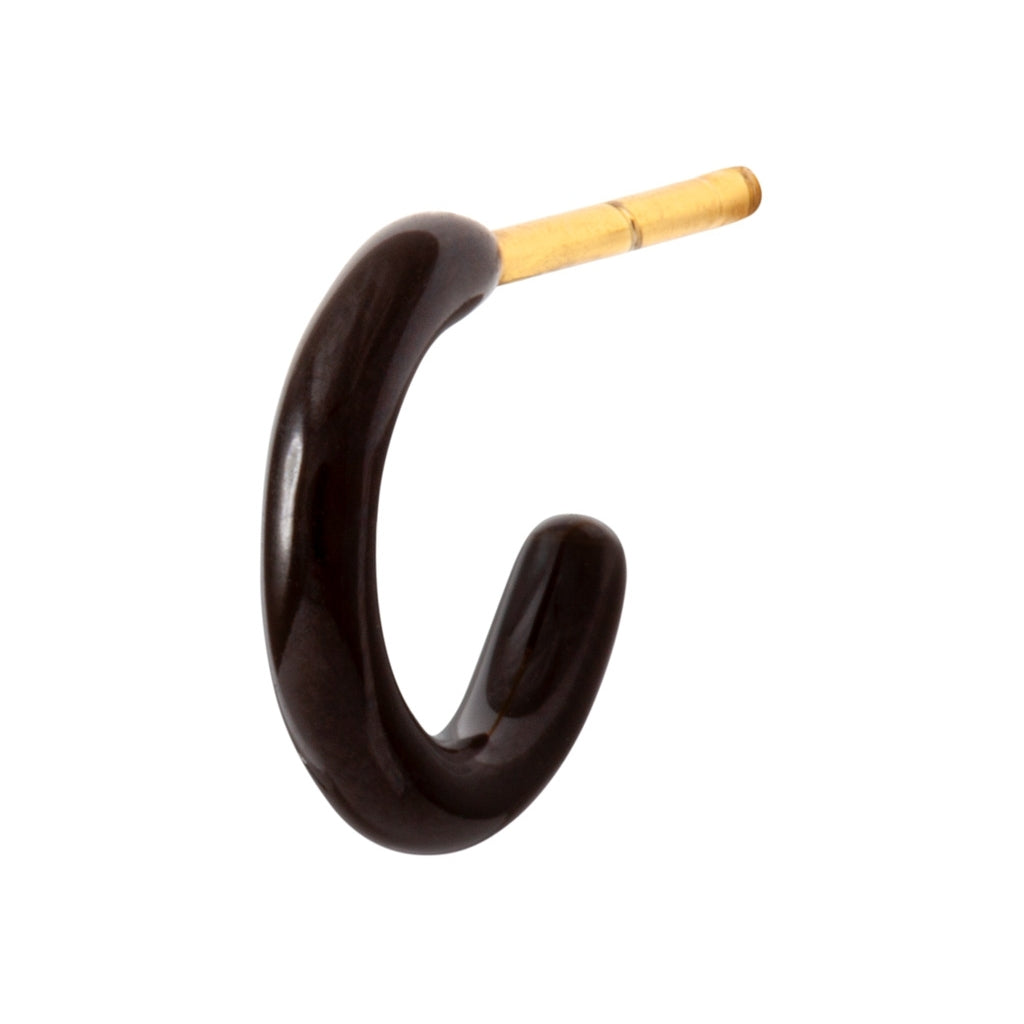 LULU Copenhagen Color Hoop 1 stk Hoops Sort