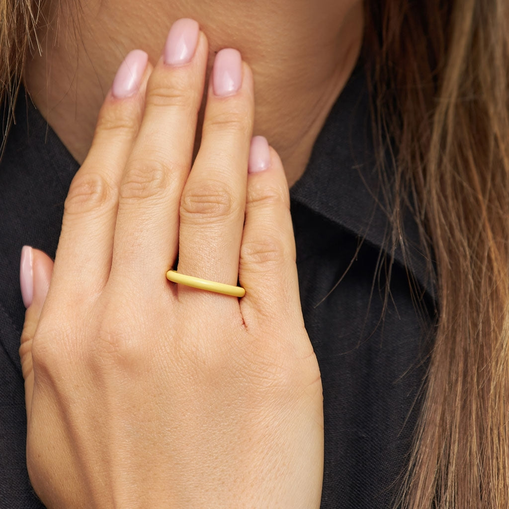 LULU Copenhagen Color Ring Rings Gul