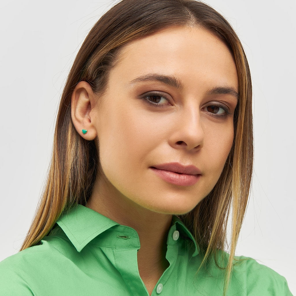 LULU Copenhagen Love U ørering 1 stk Ear stud, 1 pcs Lysegrøn