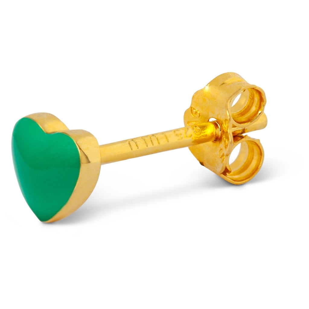LULU Copenhagen Love U ørering 1 stk Ear stud, 1 pcs Lysegrøn