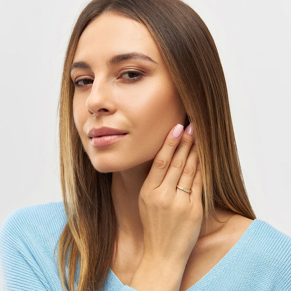 LULU Copenhagen Pattern Ring forgyldt Rings Lilla