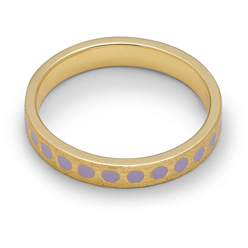 LULU Copenhagen Pattern Ring forgyldt Rings Lilla