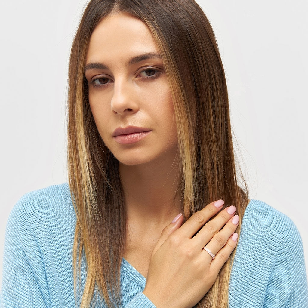 LULU Copenhagen Pattern Ring sølv Rings Burnt Coral