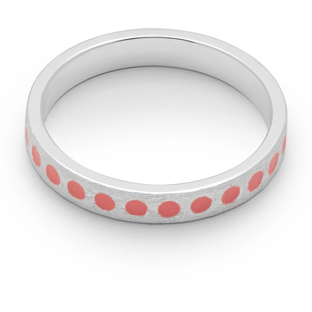 LULU Copenhagen Pattern Ring sølv Rings Burnt Coral