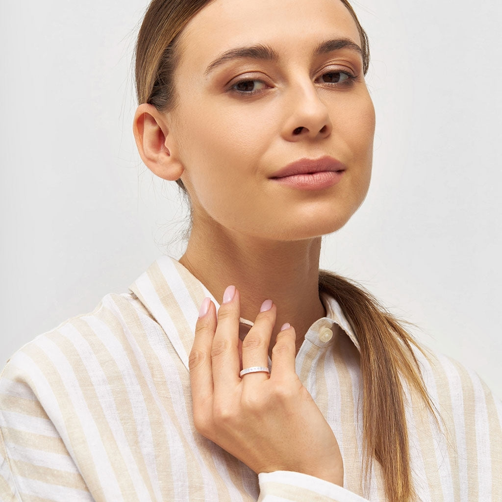 LULU Copenhagen Pattern Ring sølv Rings Lilla