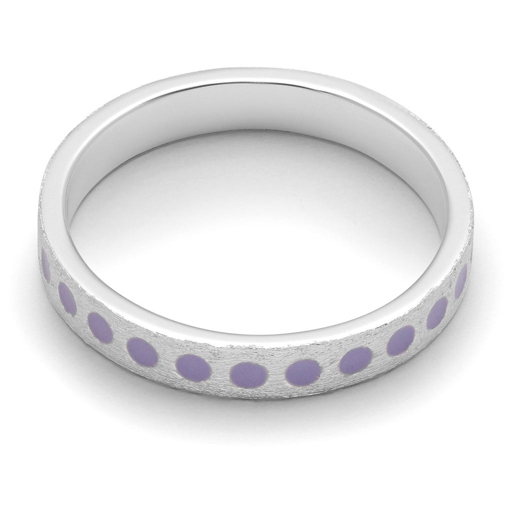 LULU Copenhagen Pattern Ring sølv Rings Lilla
