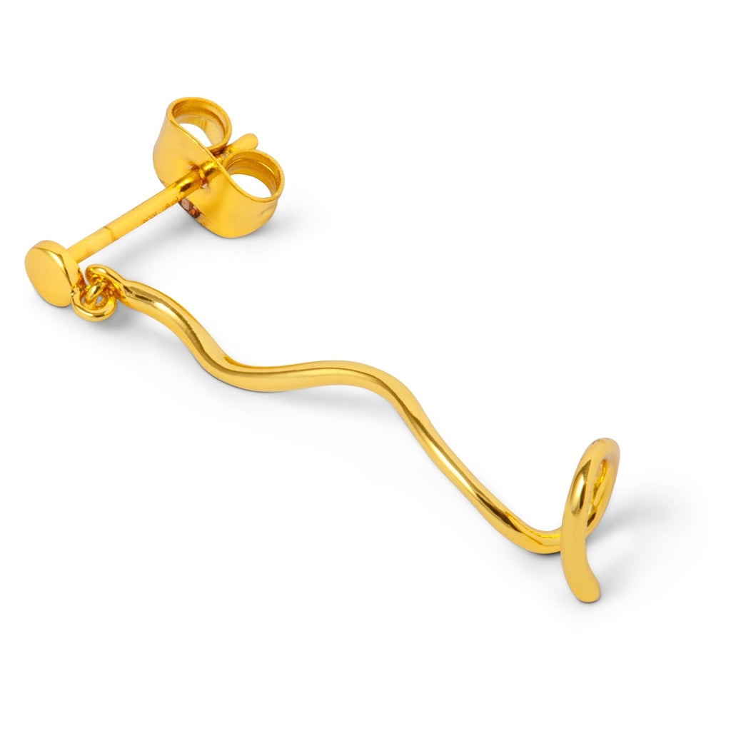 LULU Copenhagen Topping Short Swirl ørering 1 stk Ear stud, 1 pcs Forgyldt