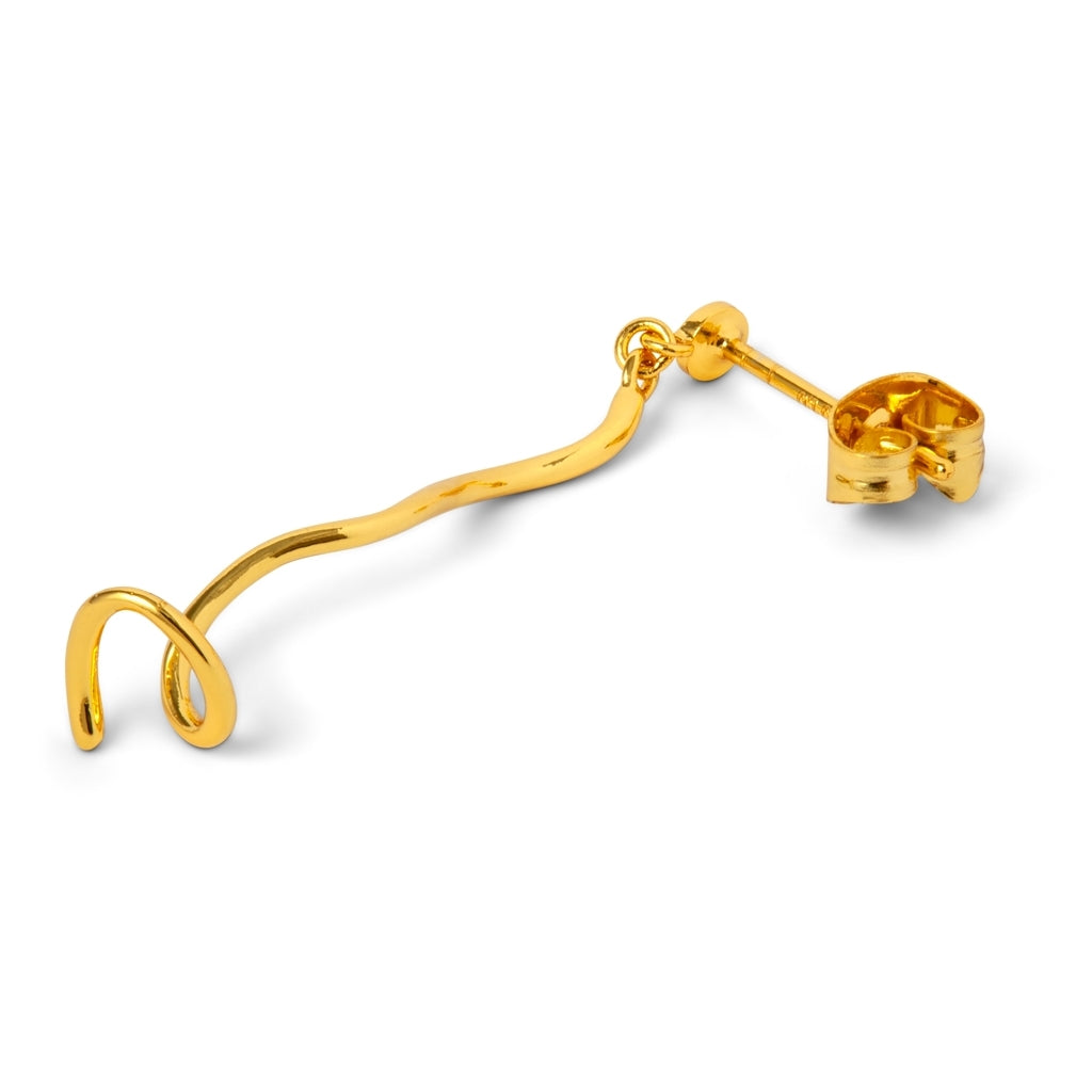 LULU Copenhagen Topping Short Swirl ørering 1 stk Ear stud, 1 pcs Forgyldt