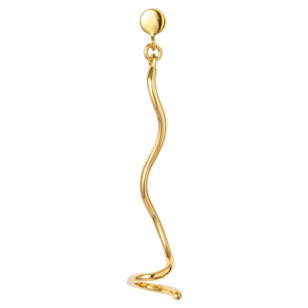 LULU Copenhagen Topping Short Swirl ørering 1 stk Ear stud, 1 pcs Forgyldt