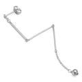 3 Long Pins ørering 1 stk - Silver Plated