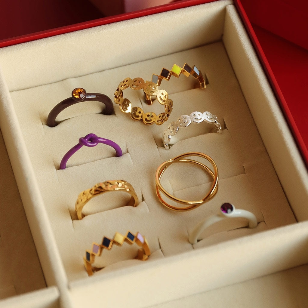 LULU Copenhagen Atom Ring - guld belagt Rings Forgyldt