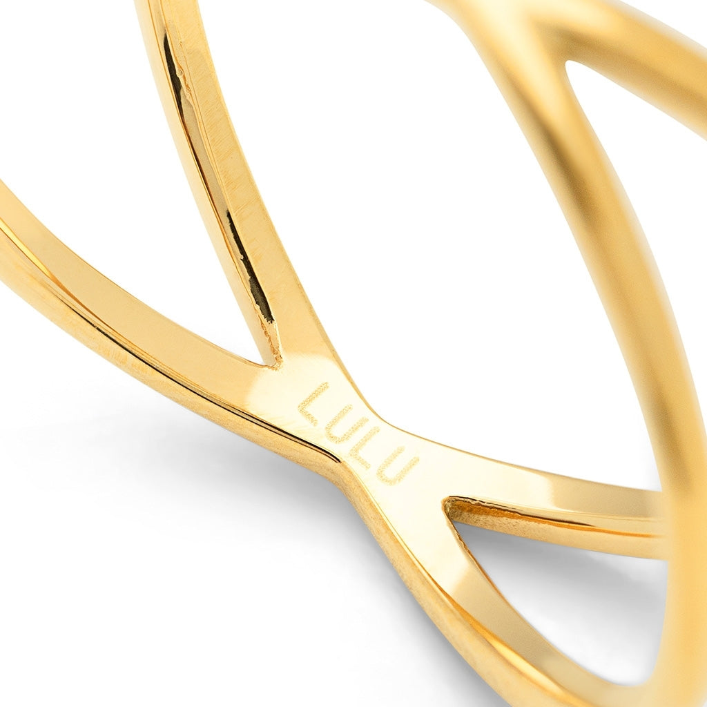 LULU Copenhagen Atom Ring - guld belagt Rings Forgyldt