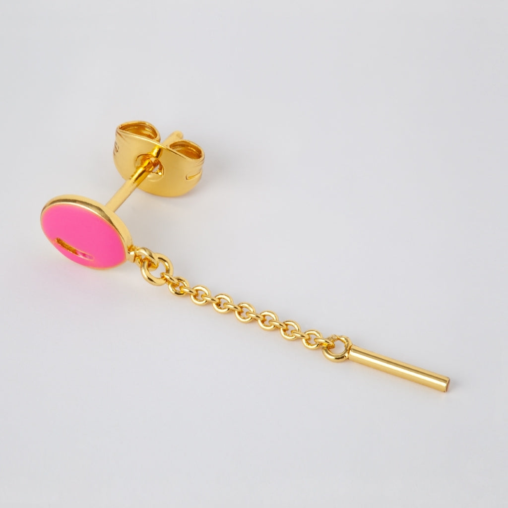 LULU Copenhagen Balloon ørering 1 stk forgyldt Ear stud, 1 pcs Pink