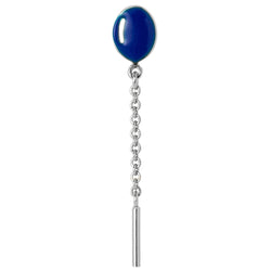 LULU Copenhagen Balloon 1 stk forsølvet Ear stud, 1 pcs Dazzling Blue