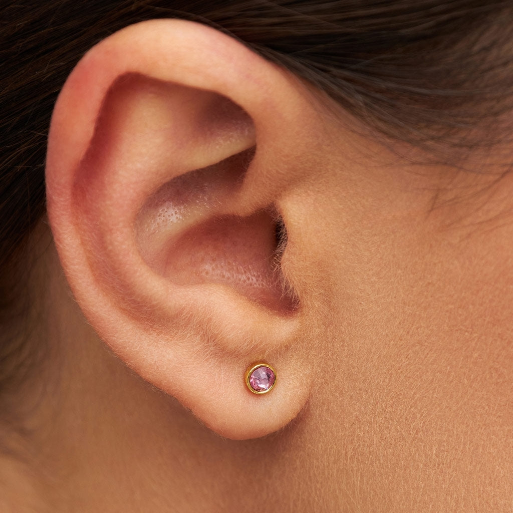 LULU Copenhagen Bling ørering 1 stk forgyldt Ear stud, 1 pcs Light Rose