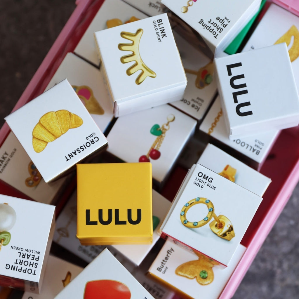 LULU Copenhagen Blink ørering 1 stk børstet Ear stud, 1 pcs Sølv