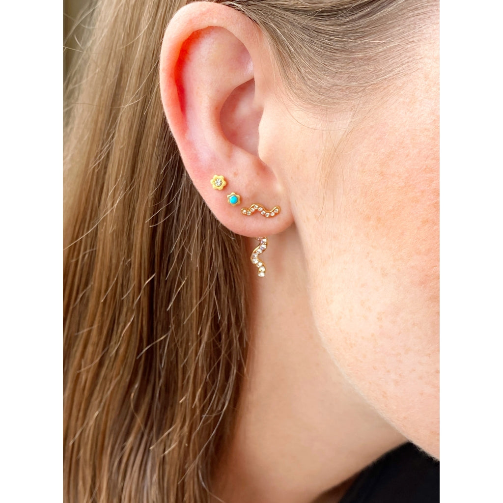 LULU Copenhagen Blomst ørering 1 stk Ear stud, 1 pcs