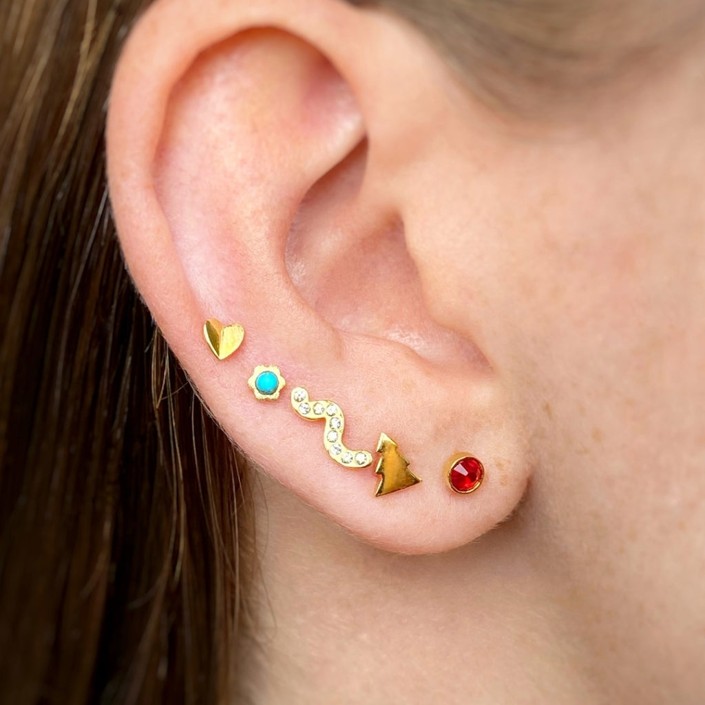 LULU Copenhagen Blomst ørering 1 stk Ear stud, 1 pcs