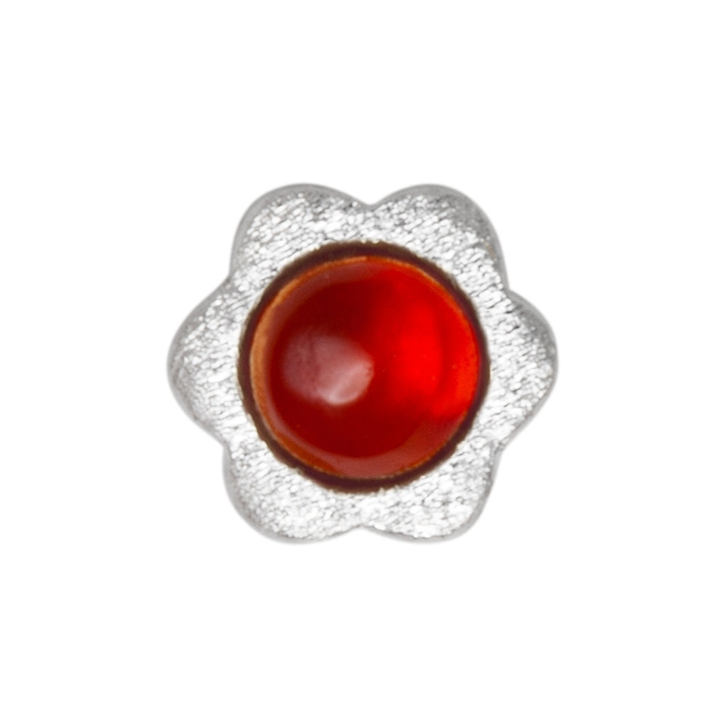 LULU Copenhagen Blomst ørering 1 stk Ear stud, 1 pcs Rød Agate