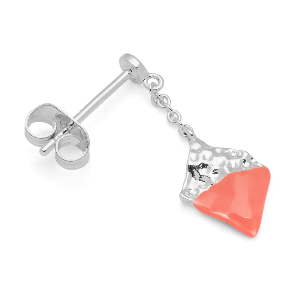 LULU Copenhagen Boheme Dipped ørering 1 stk Ear stud, 1 pcs Orange/Coral
