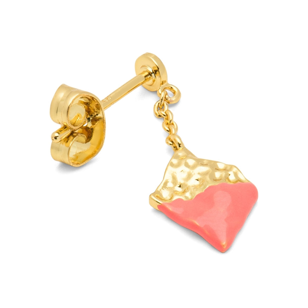 LULU Copenhagen Boheme Dipped ørering 1 stk Ear stud, 1 pcs Orange/Coral