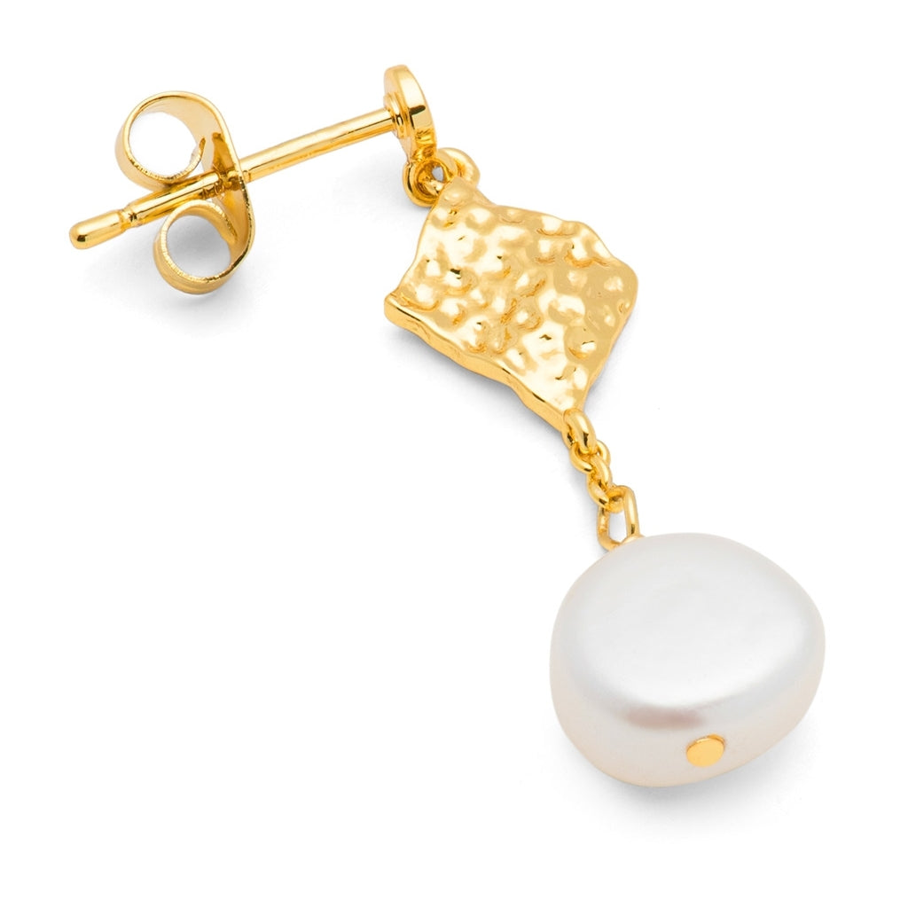 LULU Copenhagen Boheme Pearl ørering 1 stk Ear stud, 1 pcs Forgyldt