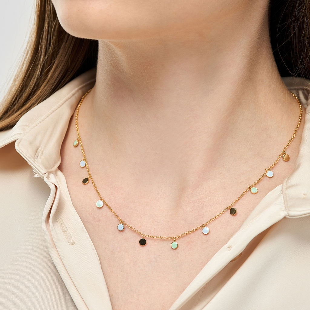 LULU Copenhagen Boho Halskæde Necklaces Skyride Blue/Seasalt Green