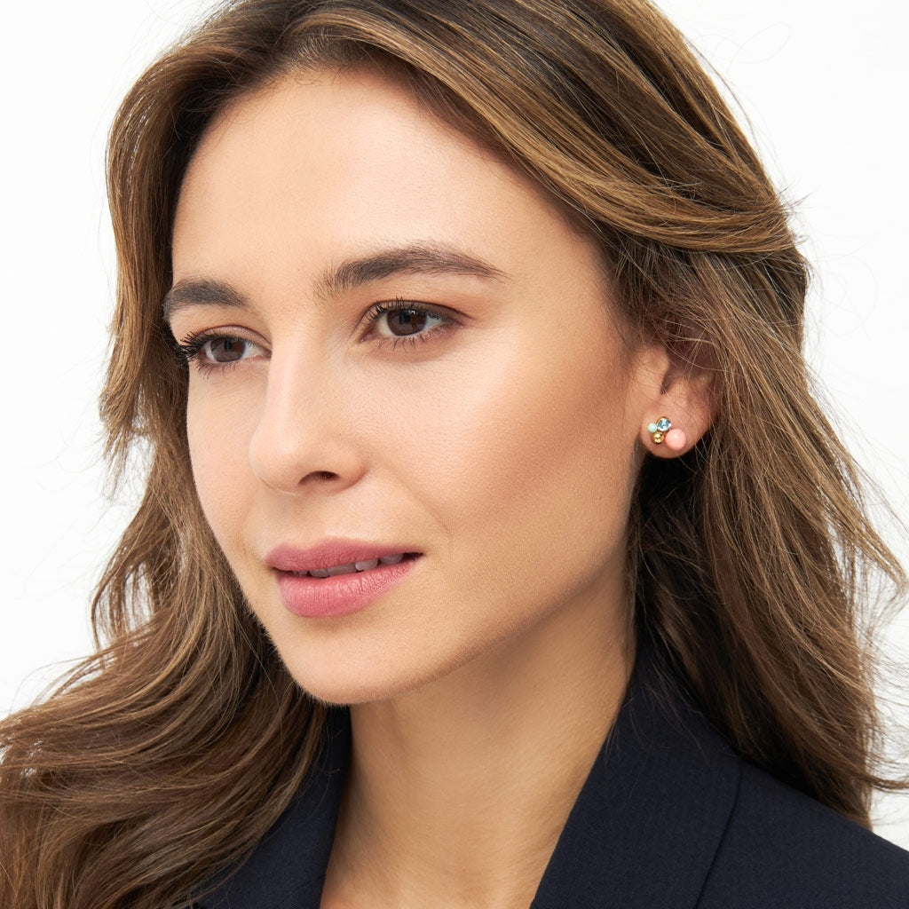 LULU Copenhagen Bouquet Burnt Coral ørering 1 stk Ear stud, 1 pcs Forgyldt