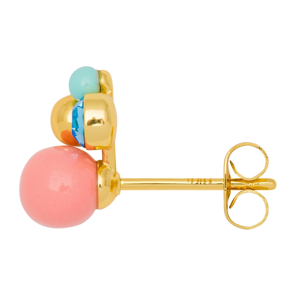 LULU Copenhagen Bouquet Burnt Coral ørering 1 stk Ear stud, 1 pcs Forgyldt