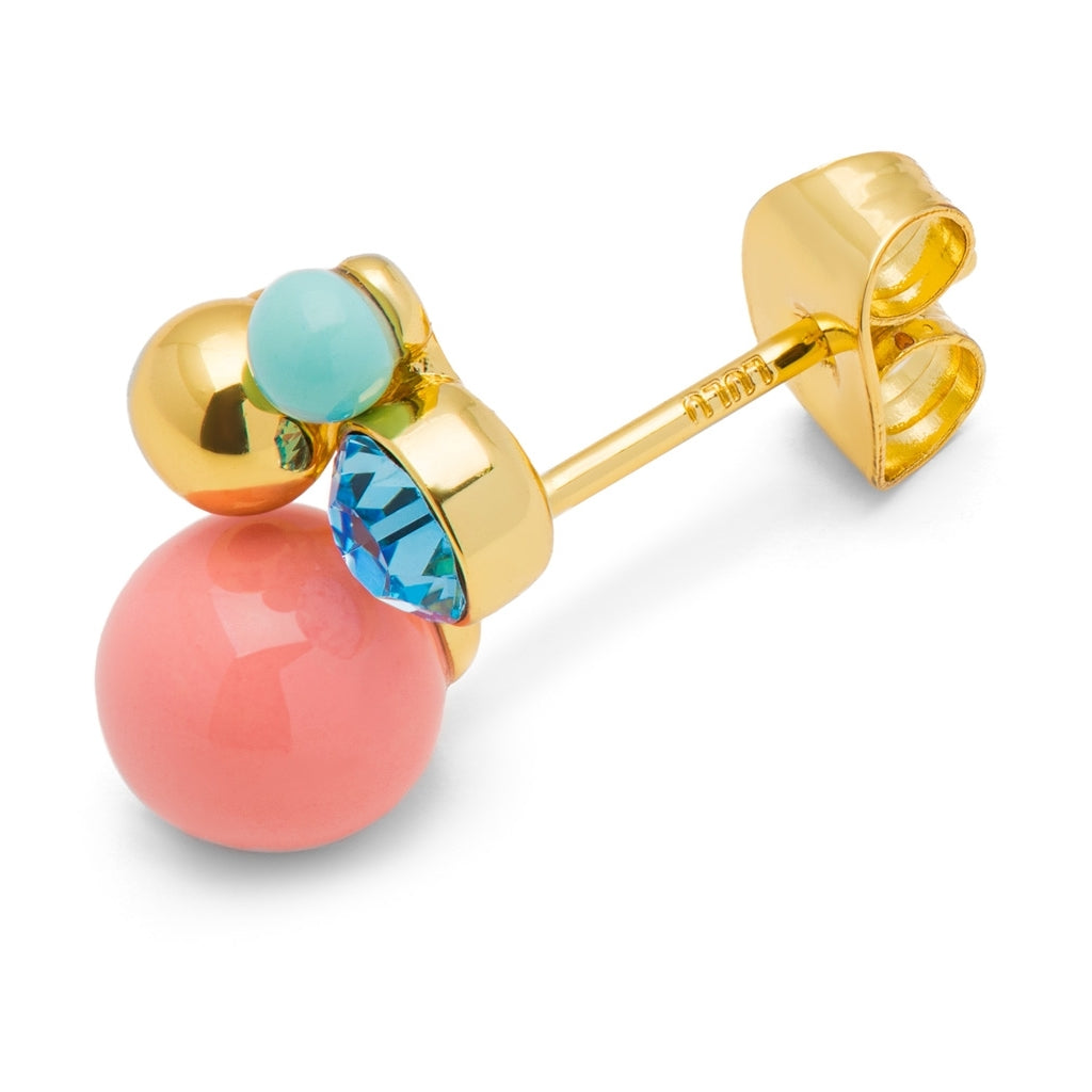 LULU Copenhagen Bouquet Burnt Coral ørering 1 stk Ear stud, 1 pcs Forgyldt