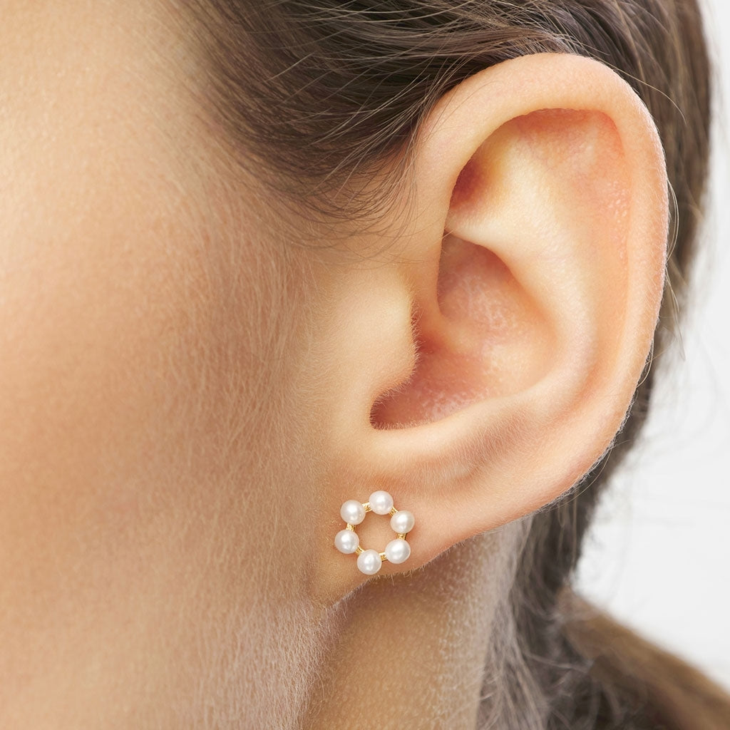 LULU Copenhagen Bouquet Circle earring 1 pcs Ear stud, 1 pcs Forgyldt