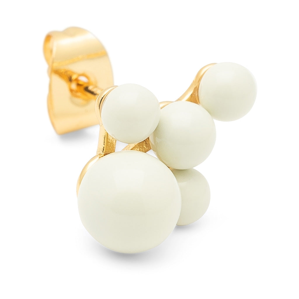 LULU Copenhagen Bouquet Cloud ørering 1 stk Ear stud, 1 pcs Coconut Milk
