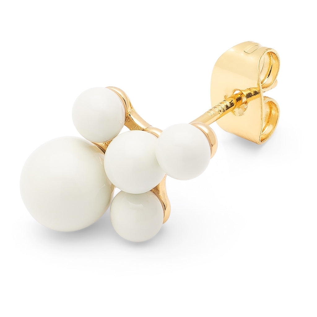 LULU Copenhagen Bouquet Cloud ørering 1 stk Ear stud, 1 pcs Coconut Milk
