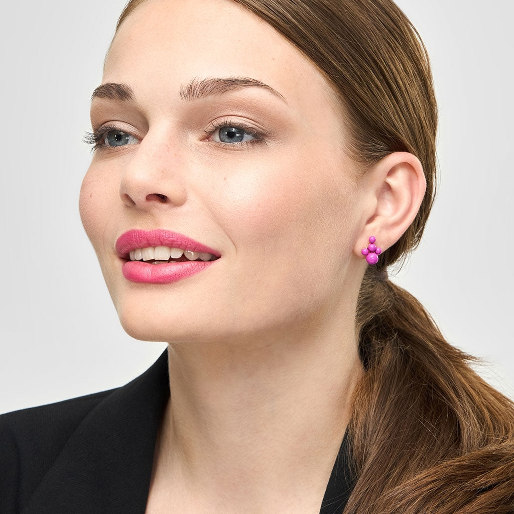 LULU Copenhagen Bouquet Cloud ørering 1 stk Ear stud, 1 pcs Electric Fuchsia Pink