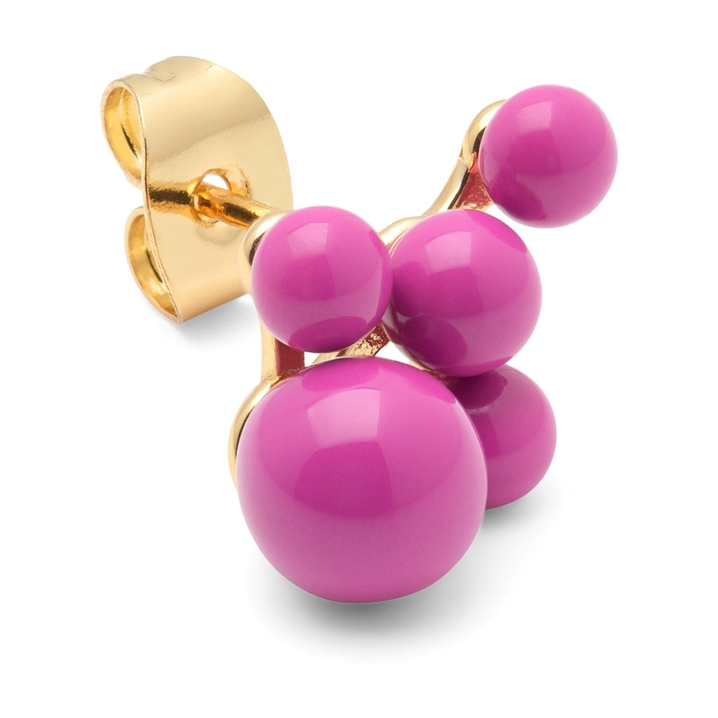 LULU Copenhagen Bouquet Cloud ørering 1 stk Ear stud, 1 pcs Electric Fuchsia Pink