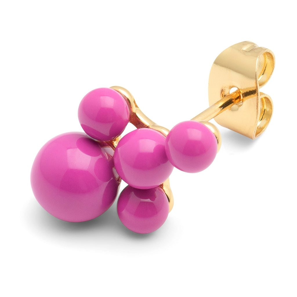 LULU Copenhagen Bouquet Cloud ørering 1 stk Ear stud, 1 pcs Electric Fuchsia Pink