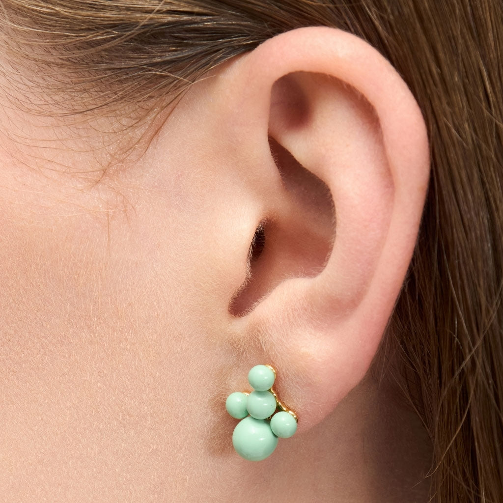 LULU Copenhagen Bouquet Cloud ørering 1 stk Ear stud, 1 pcs Seasalt Green
