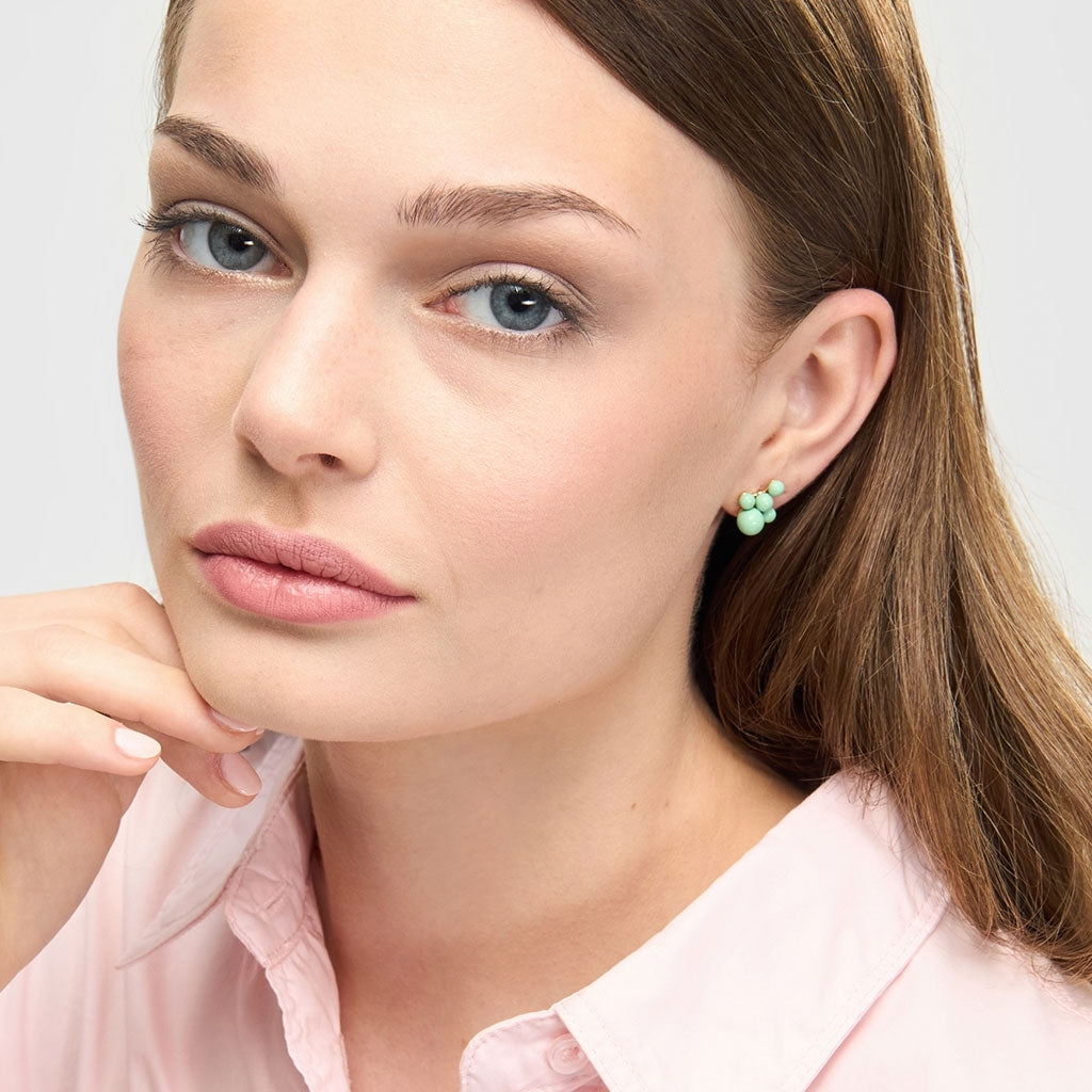 LULU Copenhagen Bouquet Cloud ørering 1 stk Ear stud, 1 pcs Seasalt Green